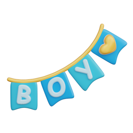 Boy Flag  3D Icon