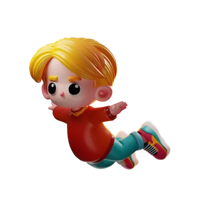 Boy Flying  3D Icon