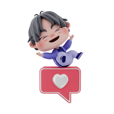 Boy giving like  3D Icon