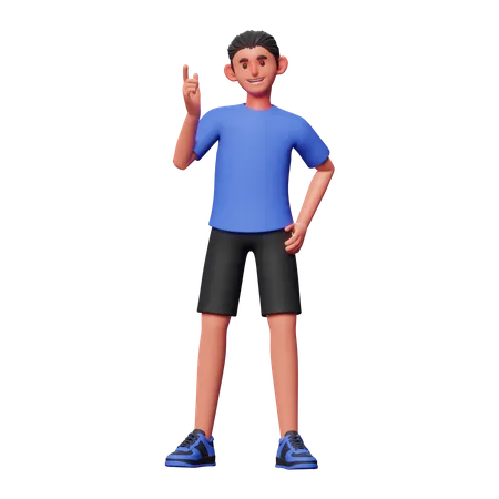 Boy Having Idea  3D Illustration