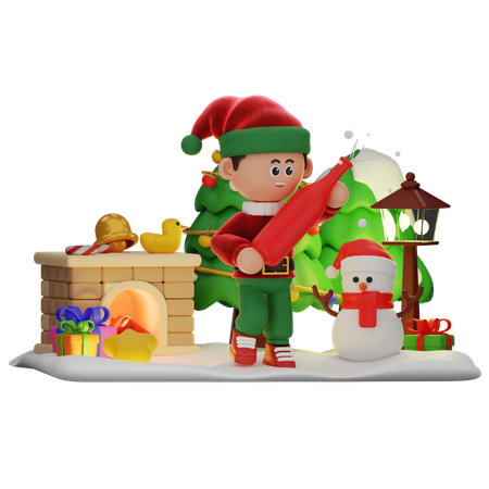Boy Holding Champagne Bottle  3D Icon