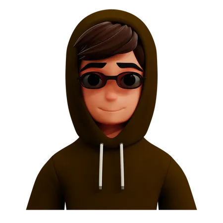 Boy In Glasses Avatar  3D Icon