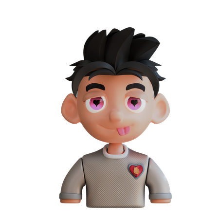 Boy In Love  3D Icon