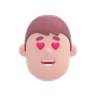 3d boy in love emoji