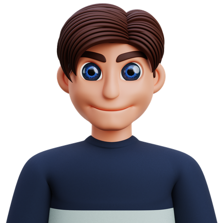 Boy in tshirt  3D Icon