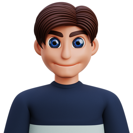 Boy in tshirt  3D Icon