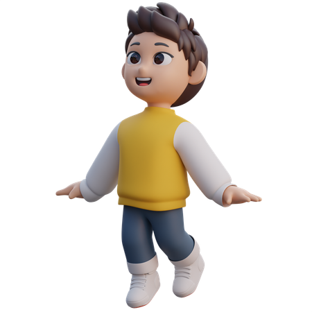 Boy is dancing  3D Icon