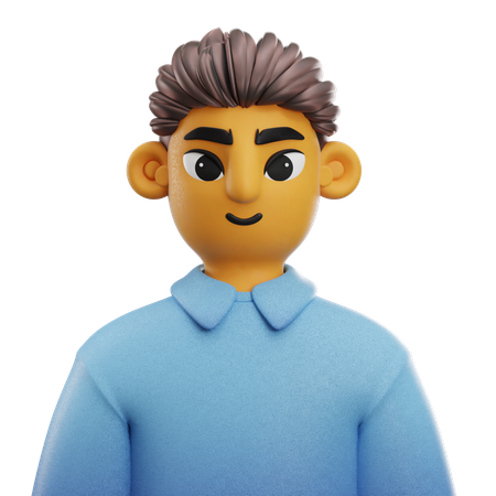 Boy Mohawk Hair with Long Shirt  3D Icon