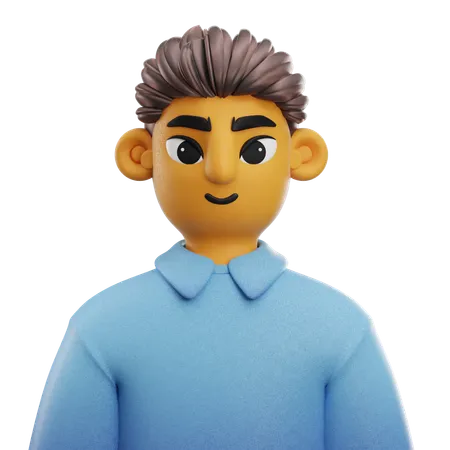 Boy Mohawk Hair with Long Shirt  3D Icon