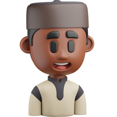 Boy Moslem  3D Icon