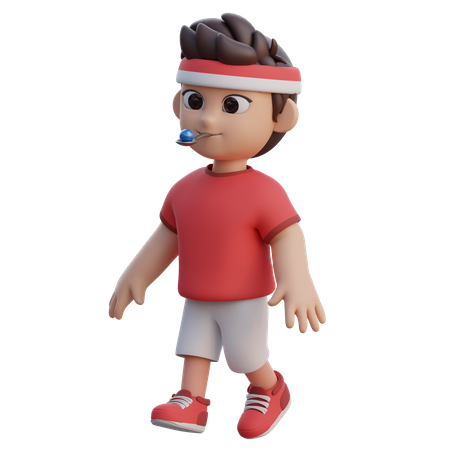Boy Playing Marble Race  3D Icon