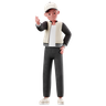 man pointing himself emoji 3d