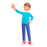 boy pointing symbol