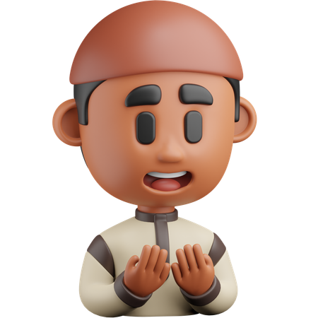 Boy Pray  3D Icon
