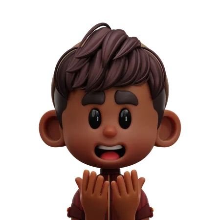 Boy Pray Avatar  3D Icon