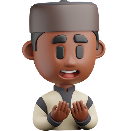 Boy Praying  3D Icon