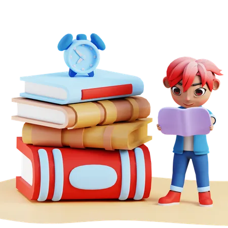 Stand With Read Book 3 D Icon Illustration For Web App Etc 3D Illustration