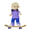 skateboarding man emoji 3d