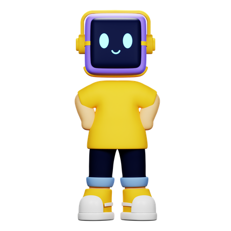Boy Robot Standing  3D Icon