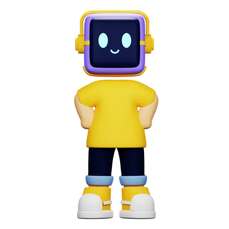 Boy Robot Standing  3D Icon
