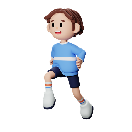 Boy running  3D Illustration