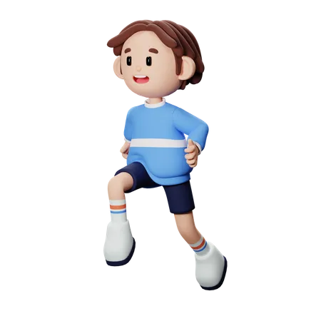 Boy running  3D Illustration
