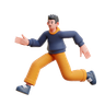 boy run emoji 3d