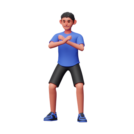Boy Saying No  3D Icon