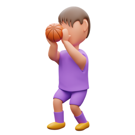 Boy Shooting Ball  3D Icon