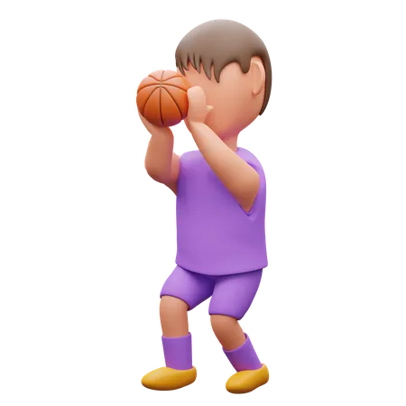 Boy Shooting Ball  3D Icon