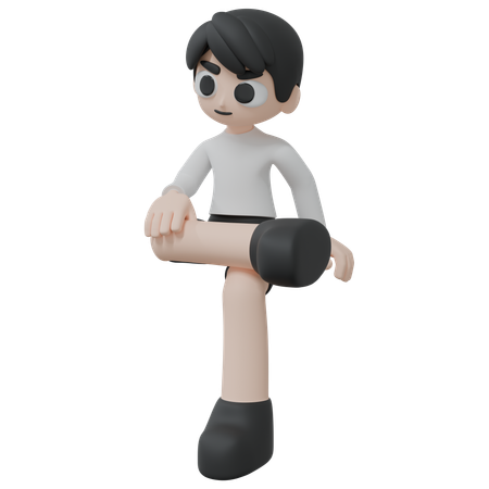 Boy showing pose  3D Illustration