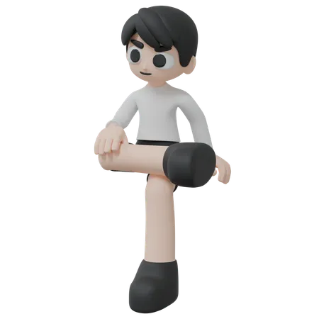 Boy showing pose  3D Illustration