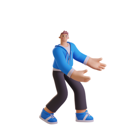 Boy showing something  3D Icon