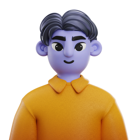 Boy Side Hair with Long Shirt  3D Icon