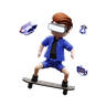 boy skating graphics
