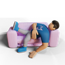 sleeping on sofa 3d illustration
