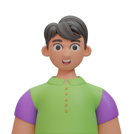 Boy smiling  3D Icon