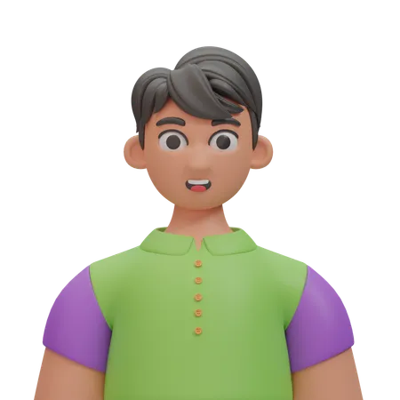 Boy smiling  3D Icon