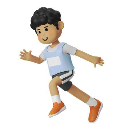Boy Sprint For Running  3D Icon