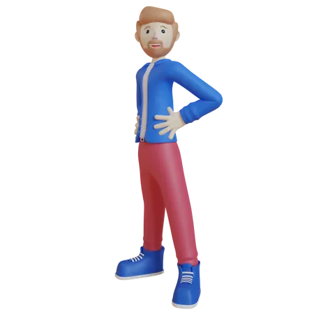 Boy standing 3D Illustration