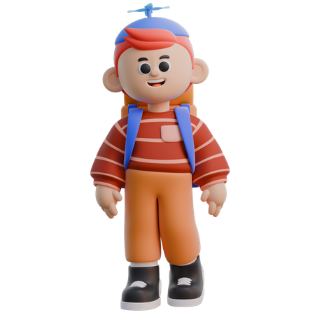 Boy Standing 3D character  3D Illustration