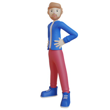 Boy standing  3D Illustration