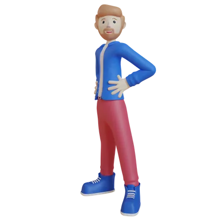 Boy standing  3D Illustration