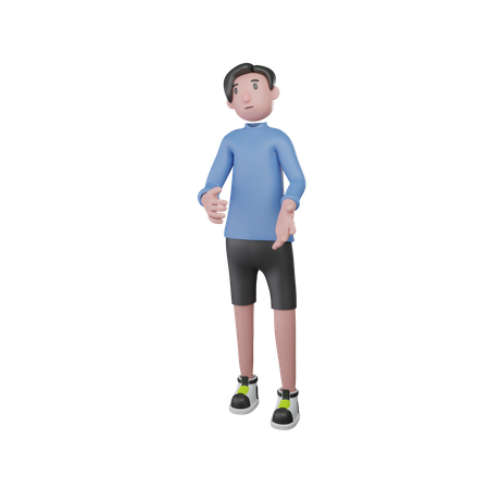 Boy standing  3D Illustration