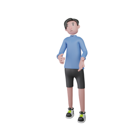 Boy standing 3D Illustration