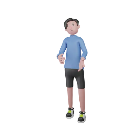 Boy standing  3D Illustration