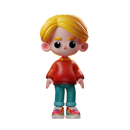 Boy Standing  3D Icon