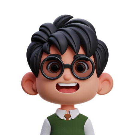 Boy Student  3D Icon