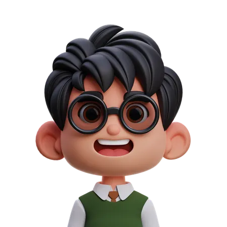 Boy Student  3D Icon