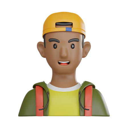 Boy Student  3D Icon